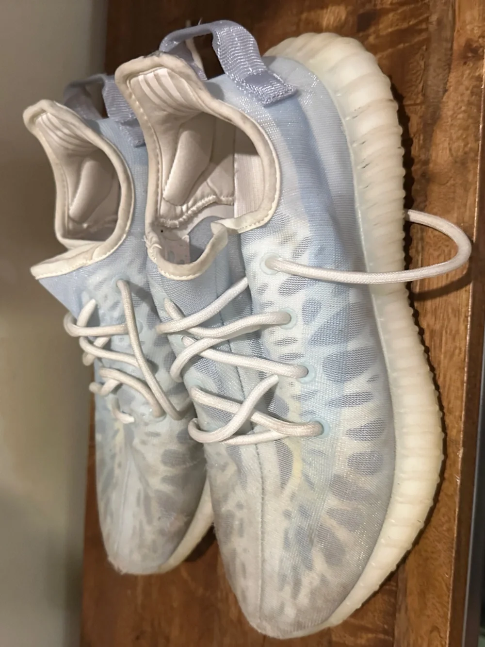 adidas Youth Athletic Sneakers in Light Blue and White